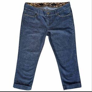 X2 Quality Denim W10 Stella Women's Dark Wash Blue Cropped Cuffed Jeans Y2K